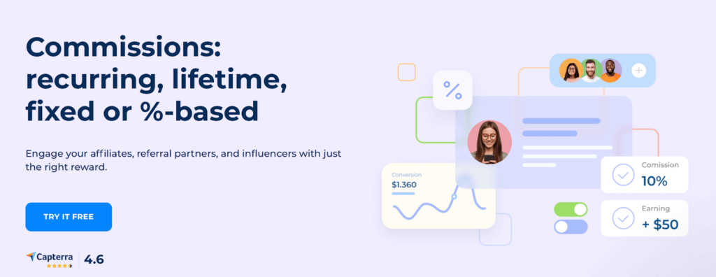 Tapfiliate: flexible commissions