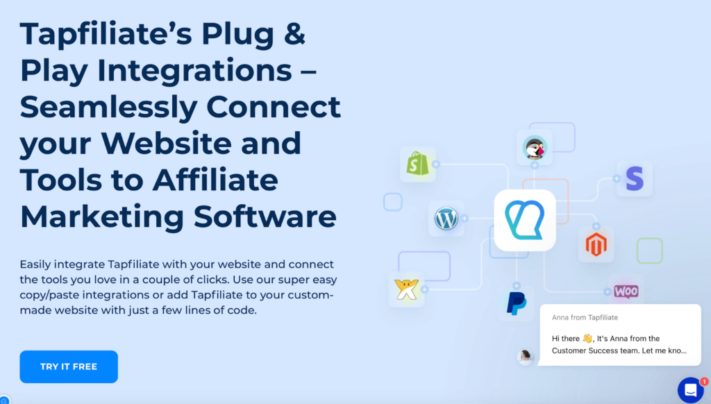 Tapfiliate tech integrations