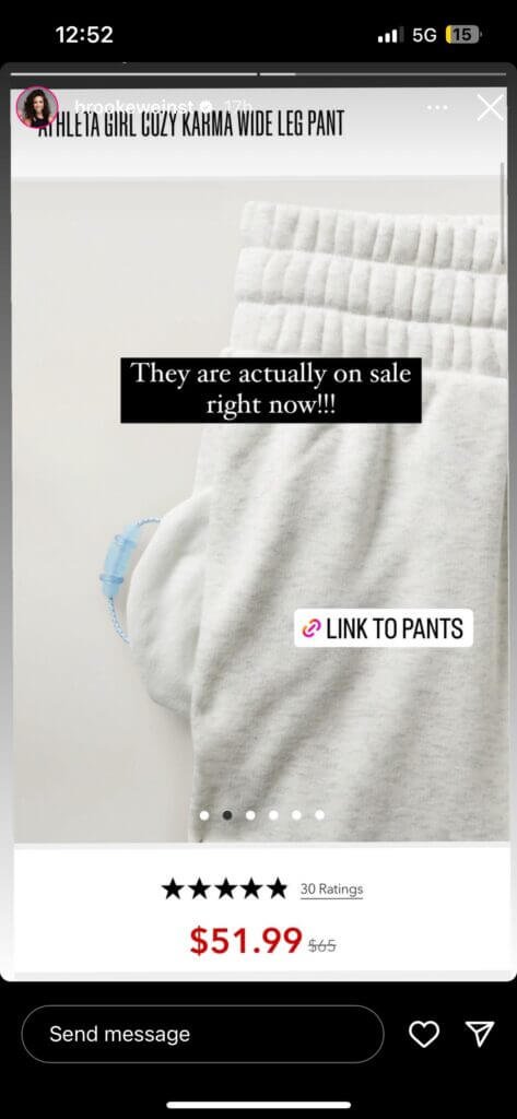 Example of an affiliate post