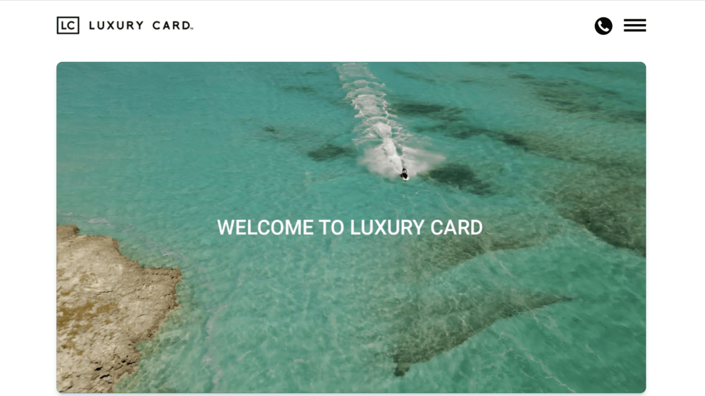 Luxiry card homepage