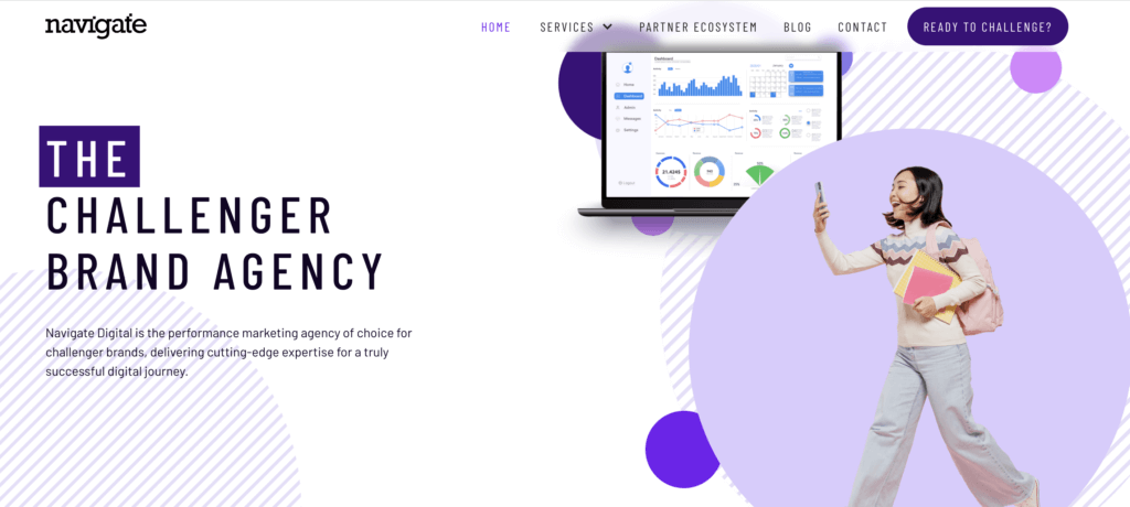 Navigate digital homepage