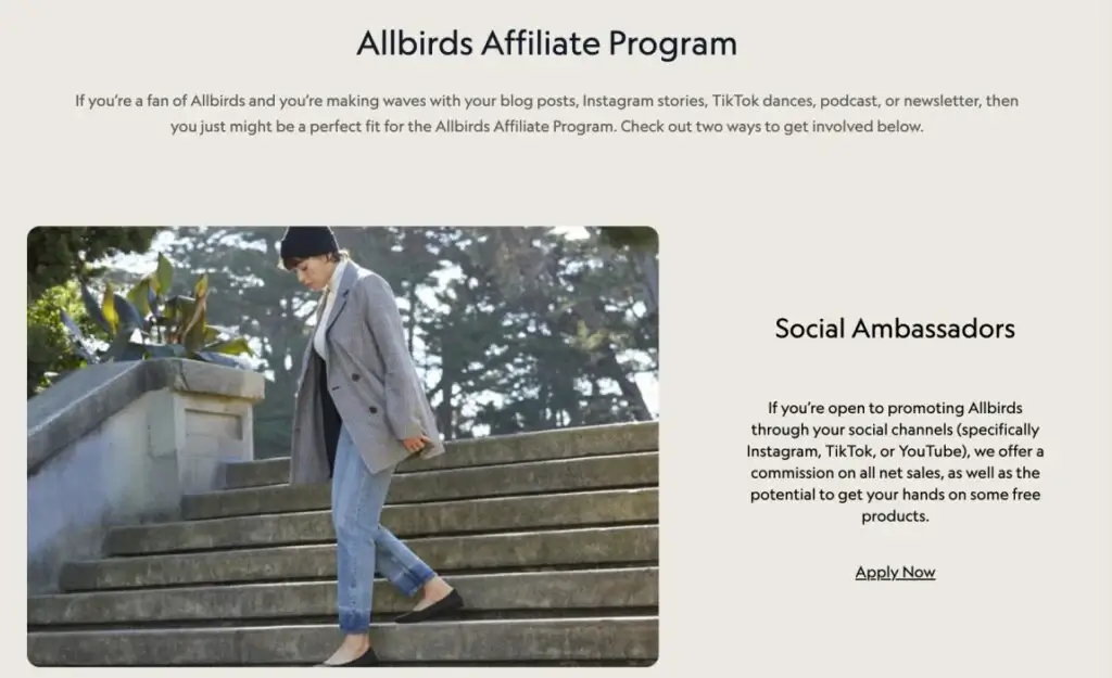 Allbirds affiliate program