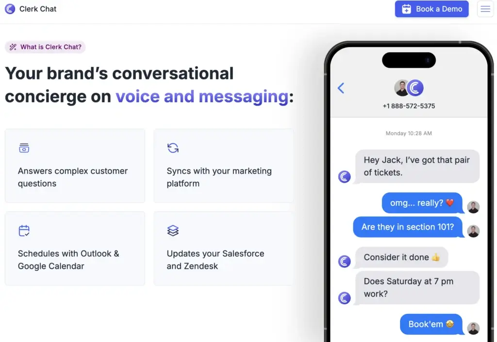 Clerk Chat customer communication tool