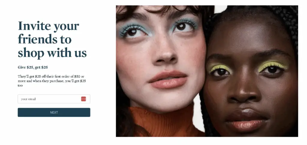 Referral program example