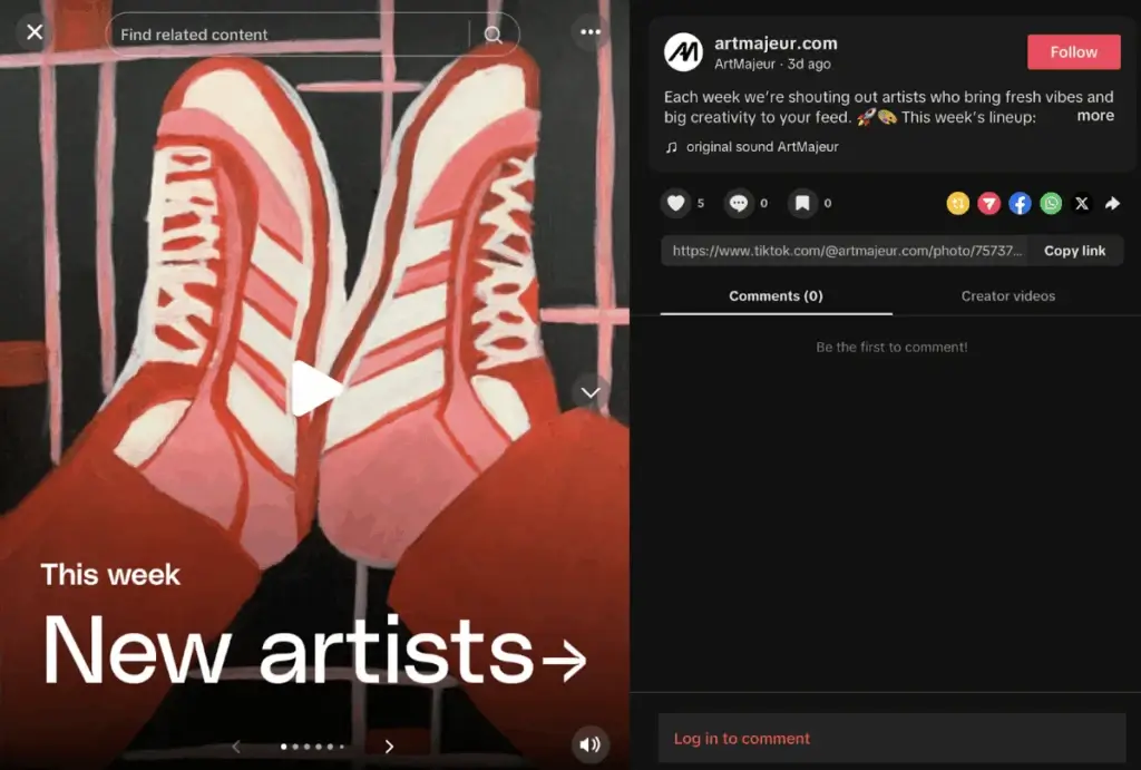 TikTok referral content