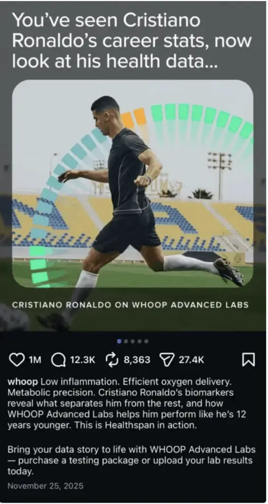 Celebrity influencer example