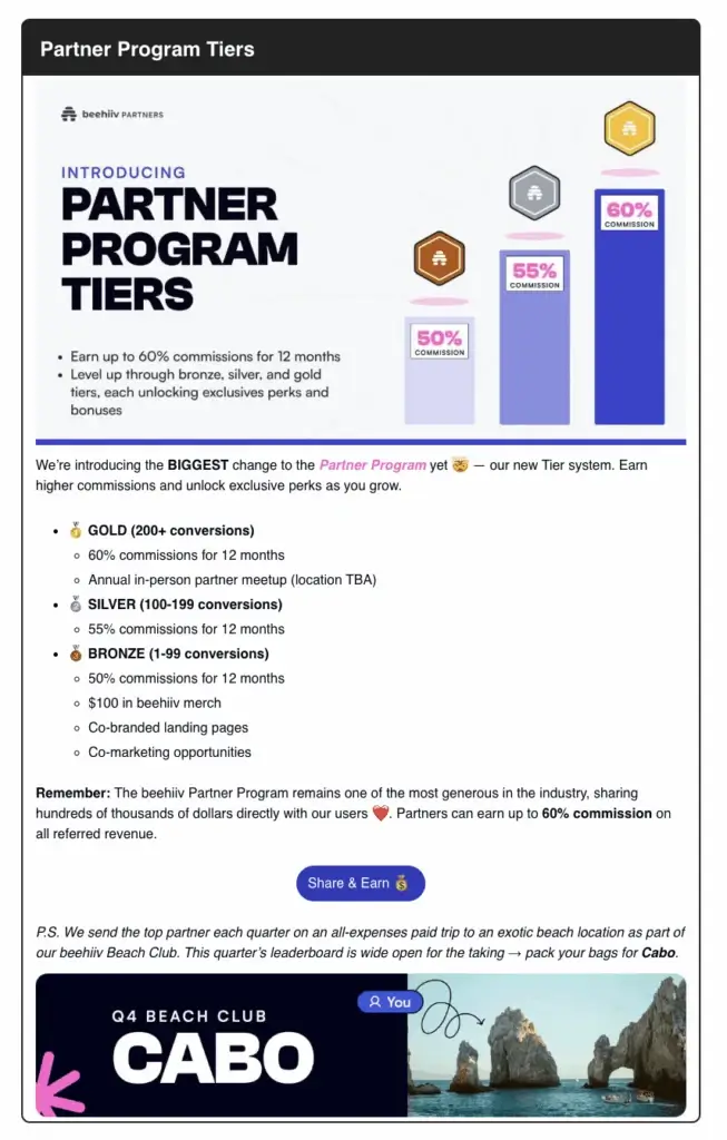 tiered affiliate commission models