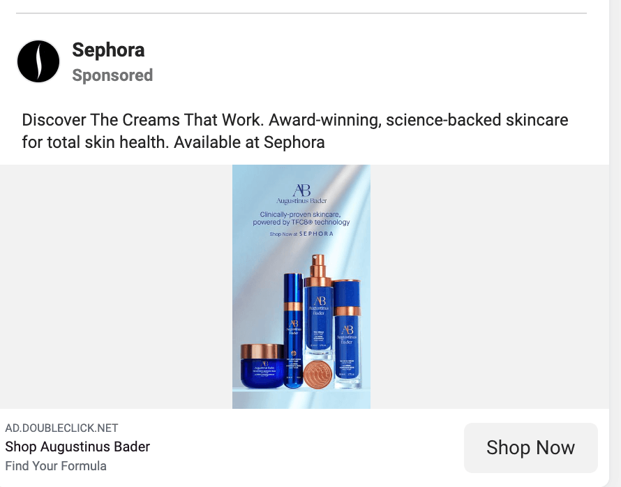 Example of an ad someone might click on.