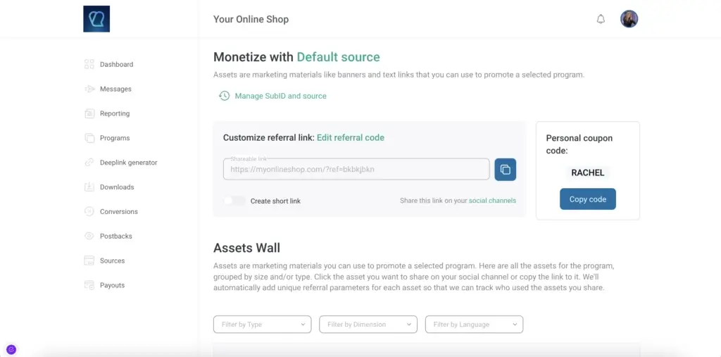 tapfiliate affiliate coupons
