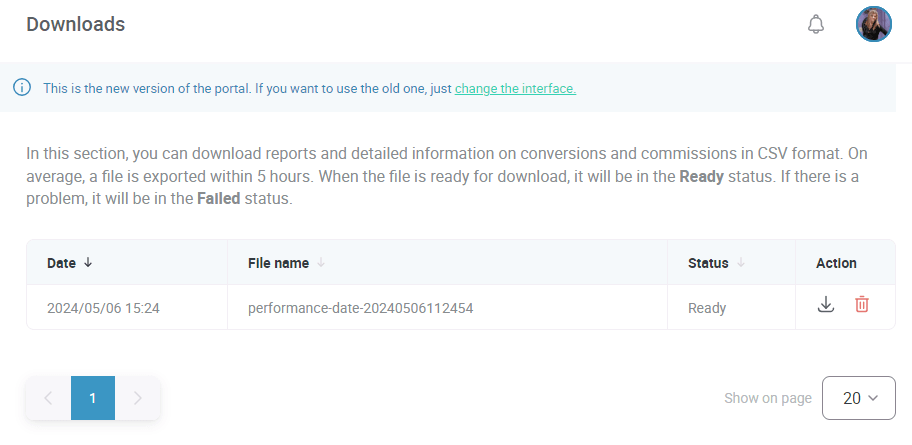 Tapfiliate Data Downloads Section