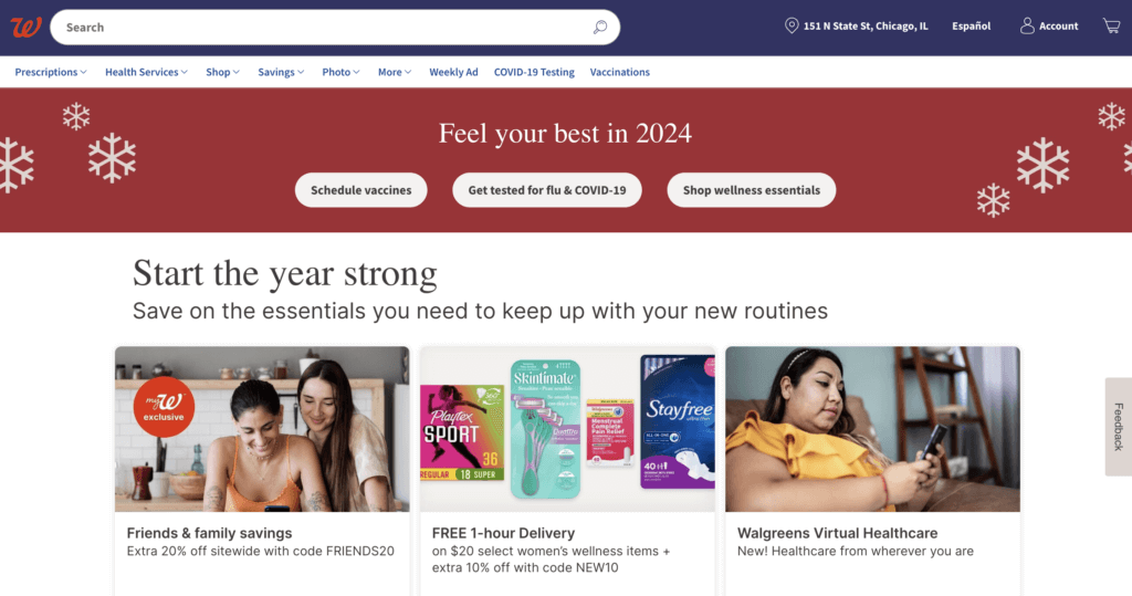 Walgreens website
